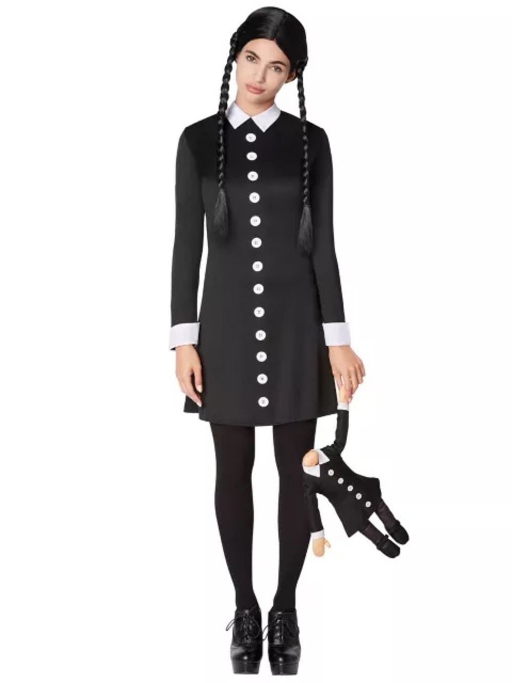 Adult Wednesday Addams Halloween Costume - The Addams Family Size Small